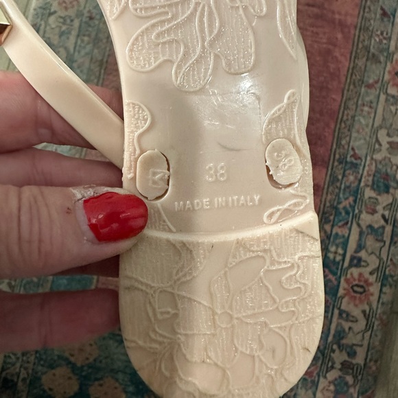 Valentino Garavani size 38 Rockstud PVC flats with bow - Picture 3 of 5